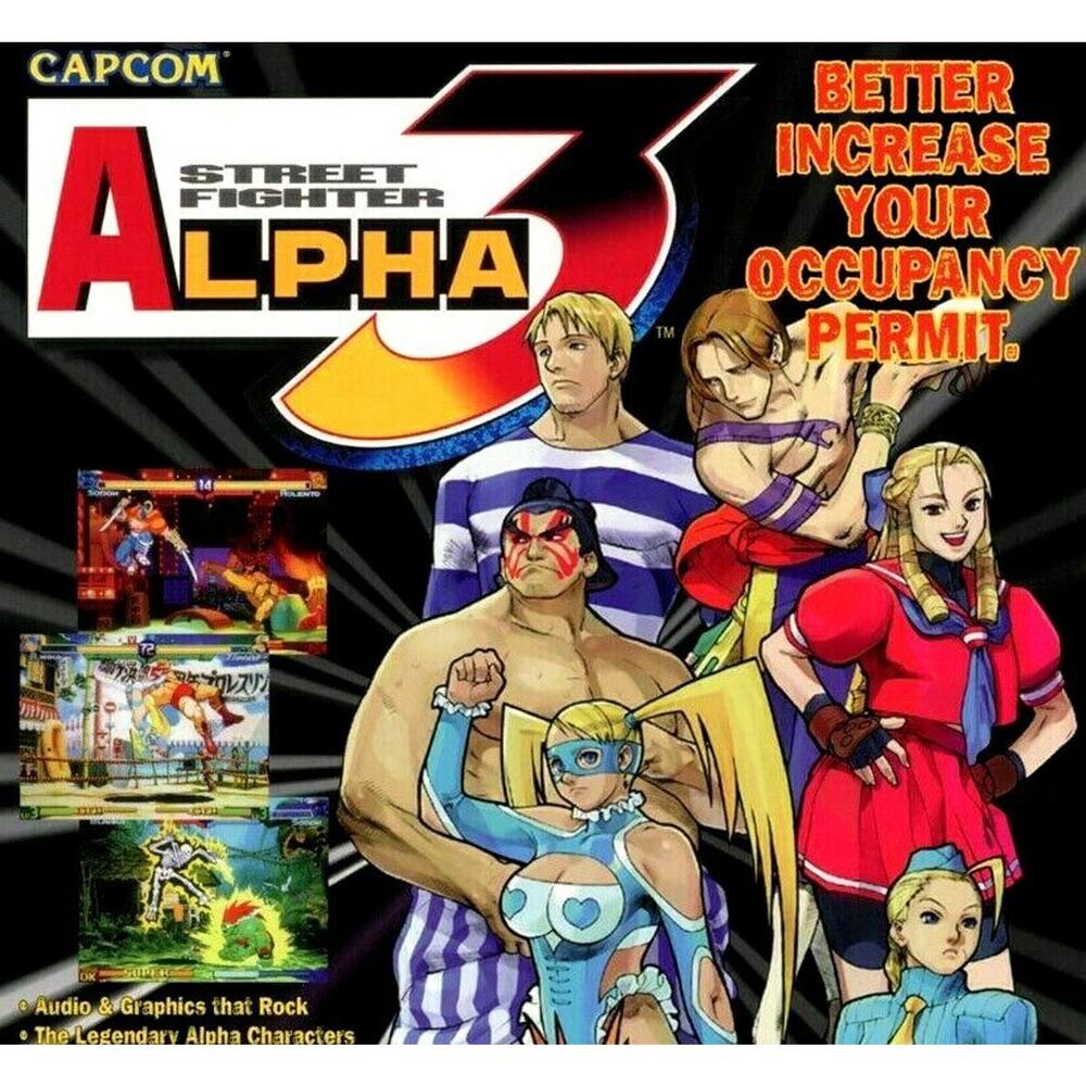 Street Fighter Alpha 3 Arcade Flyer Capcom Original NOS Game Art Print Sheet